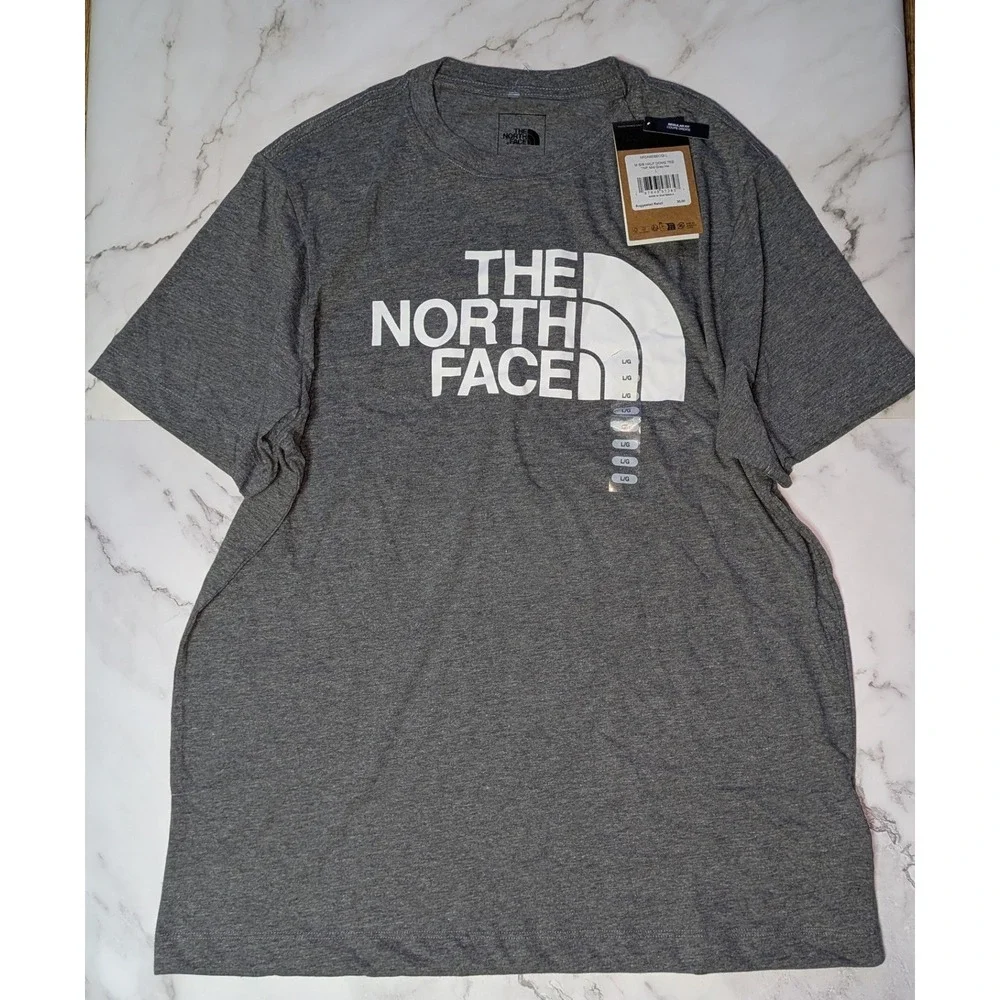 The‎ North Face Mens Half Dome Tee Grey Heather Logo T-Shirt NF0A8EBECQI-L Large